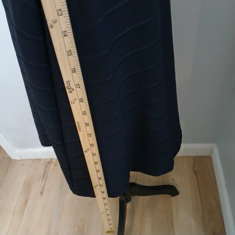 Guess Navy Blue Halter Lattice Neck Bandage Flare Cocktail Dress GDKP2467 Size 8 - Picture 8 of 13
